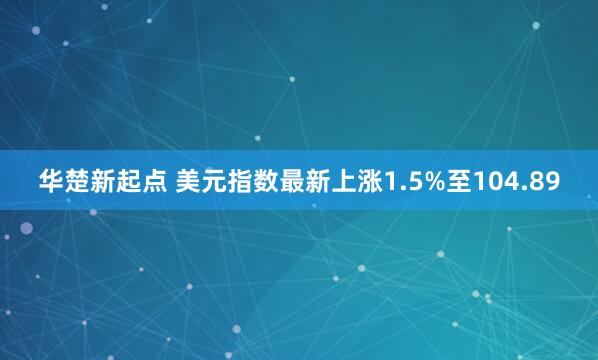 华楚新起点 美元指数最新上涨1.5%至104.89