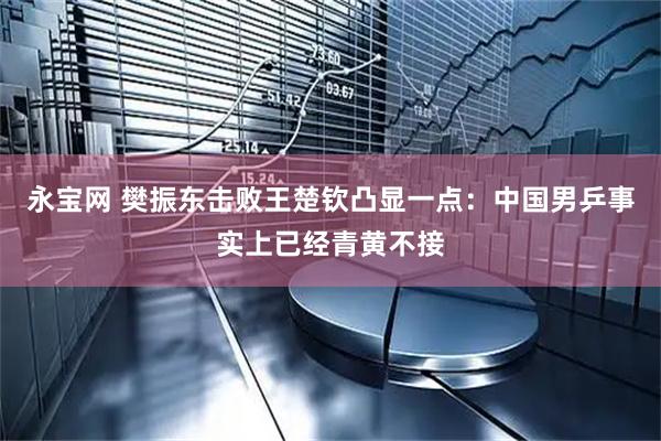 永宝网 樊振东击败王楚钦凸显一点：中国男乒事实上已经青黄不接
